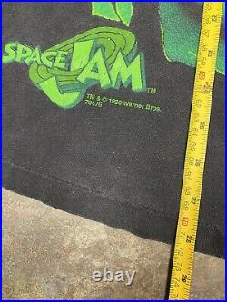Vintage 90s Space Jam Swackhammer All Over Print T Shirt Monstars Movie Large