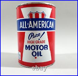 Vintage ALL AMERICAN Full Can 1 Quart Pittsburgh Penn Motor Oil Creighton PA