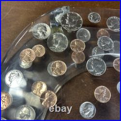 Vintage Acrylic Lucite Coin Money Currency Clear Novelty Toilet Seat All 1970's