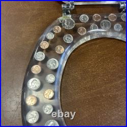 Vintage Acrylic Lucite Coin Money Currency Clear Novelty Toilet Seat All 1970's