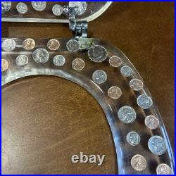 Vintage Acrylic Lucite Coin Money Currency Clear Novelty Toilet Seat All 1970's
