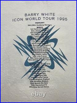 Vintage Barry White Shirt Mens Extra Large Icon World Tour Concert 1995 Adult