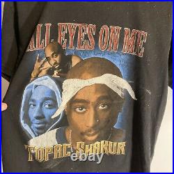 Vintage Bootleg Rare Tupac Rap Tee T Shirt All Eyes On 2pac Sz Large L Graphic