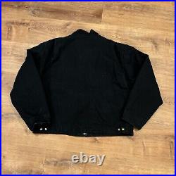 Vintage Carhartt Detroit Jacket J001 BLK Blanket Lined Canvas USA Black Mens XL
