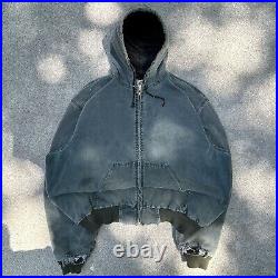 Vintage Carhartt Jacket Adult Large Hunter Green J06 HTG Made In USA Faded 90s
