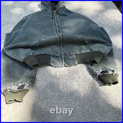 Vintage Carhartt Jacket Adult Large Hunter Green J06 HTG Made In USA Faded 90s
