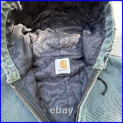 Vintage Carhartt Jacket Adult Large Hunter Green J06 HTG Made In USA Faded 90s