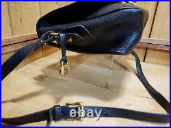 Vintage DOONEY BOURKE Black All Weather Large Leather Carrier Bag Handbag Purse