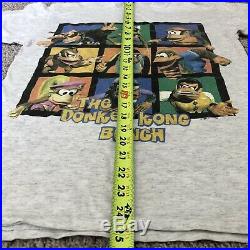 Vintage Donkey Kong Country All Over Print Shirt XL 90s Super Nintendo Rare