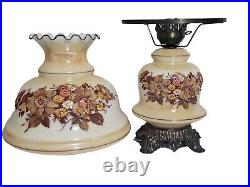 Vintage Hurricane Lamp L&L WMC Tan Beige White Large 25 26 Excellent