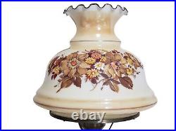 Vintage Hurricane Lamp L&L WMC Tan Beige White Large 25 26 Excellent