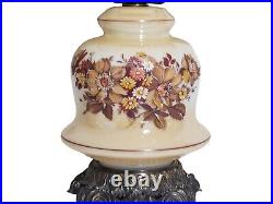 Vintage Hurricane Lamp L&L WMC Tan Beige White Large 25 26 Excellent