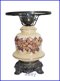 Vintage Hurricane Lamp L&L WMC Tan Beige White Large 25 26 Excellent