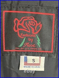 Vintage Leather Biker Jacket Fashions By Rose MADE IN USA Size Small