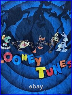 Vintage Looney Tunes Single Stitch Space Jam Shadow Shirt All Over Print Large