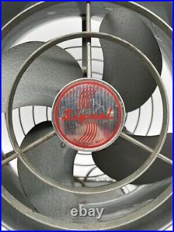 Vintage MCM Signal Jet Stream HV-100 All Metal 3 Speed Fan TESTED Working