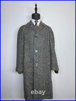 Vintage Men's Coat Raglan Sleeve handtailored Classic all worsted overcoat 46L