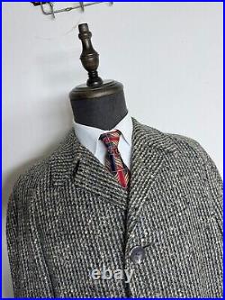 Vintage Men's Coat Raglan Sleeve handtailored Classic all worsted overcoat 46L