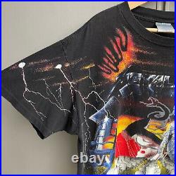 Vintage Metallica All Over Print Shirt AOP 1991 Brockum XL Large Single Stitch