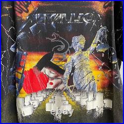 Vintage Metallica All Over Print Shirt AOP 1991 Brockum XL Large Single Stitch