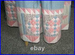 Vintage Patchwork Quilted Prairie Peasant Midi Skirt 30 waist adjustable S