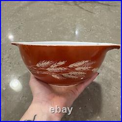 Vintage Pyrex Autumn Harvest Wheat Bowls Set of 6 Cinderella Mixing Bowls