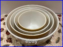 Vintage Pyrex Gold Butterfly Mixing Bowl Nesting Set. Corning Ware. VGC