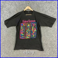 Vintage RARE Violent Femmes 1990 Tour Alt Punk Folk Music Shirt Size S/M 255.06