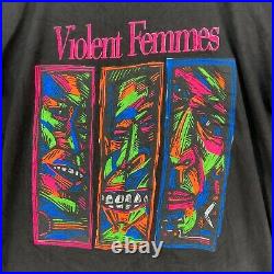 Vintage RARE Violent Femmes 1990 Tour Alt Punk Folk Music Shirt Size S/M 255.06