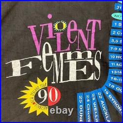 Vintage RARE Violent Femmes 1990 Tour Alt Punk Folk Music Shirt Size S/M 255.06