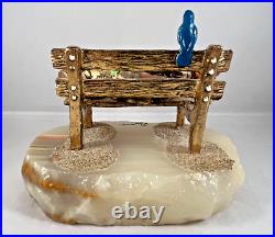 Vintage Ron Lee Signed Clown Sleeping on a Park Bench Figurine