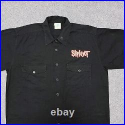 Vintage Slipknot Shirt XL 90s Black Metal Band Tee Concert Deftones Limp Bizkit