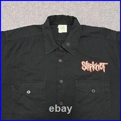 Vintage Slipknot Shirt XL 90s Black Metal Band Tee Concert Deftones Limp Bizkit