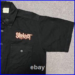 Vintage Slipknot Shirt XL 90s Black Metal Band Tee Concert Deftones Limp Bizkit