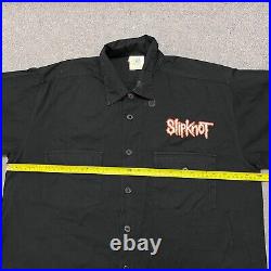 Vintage Slipknot Shirt XL 90s Black Metal Band Tee Concert Deftones Limp Bizkit