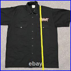 Vintage Slipknot Shirt XL 90s Black Metal Band Tee Concert Deftones Limp Bizkit