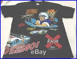 Vintage Speed Racer X Mach V Double Sided T Shirt Single Stitch All Over XL 1992