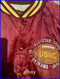 Vintage Swingster Jacket USMC All Star Football Team 1985 Okinawa Japan XL