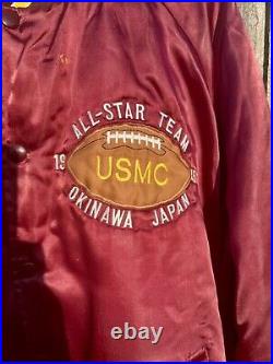 Vintage Swingster Jacket USMC All Star Football Team 1985 Okinawa Japan XL