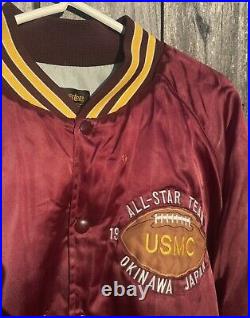 Vintage Swingster Jacket USMC All Star Football Team 1985 Okinawa Japan XL