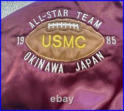 Vintage Swingster Jacket USMC All Star Football Team 1985 Okinawa Japan XL