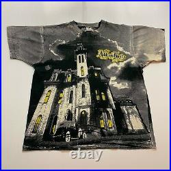 Vintage The Addams Family T-Shirt Size XL All Over Print Double Sided Rare