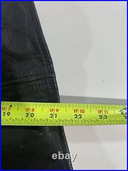 Vintage VTG Fashions By Rose Leather Biker Full Zip Jacket See Measurement Black