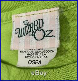Vintage Wizard Of Oz T Shirt All Over Print Wicked Witch Movie Promo Tee L/XL