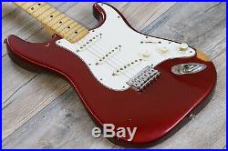 Vintage and Rare! Fender Stratocaster Maple Candy Apple Red 1973 ALL Original +