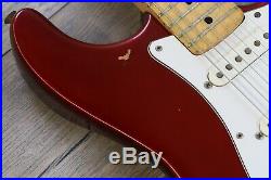 Vintage and Rare! Fender Stratocaster Maple Candy Apple Red 1973 ALL Original +