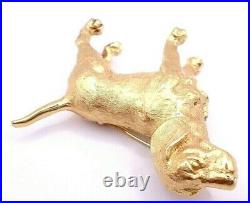 Vtg 1960s Trifari Rottweiler Brooch Pin 3D Dog Canine Gold Tone Alloy Trifanium
