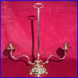 Vtg Baldwin Brass Double Serpentine Candelabra Candle Stick Holder 15.75H (X)