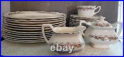 Vtg. Lido W S George 27pc. Set 12 Dinner/12 Saucers/Sugar withlid+Creamer/Teacup