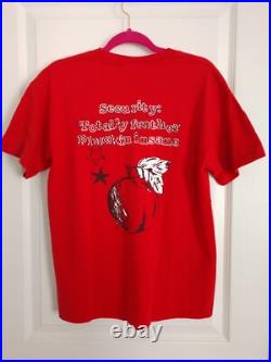 Vtg Presidents of United States Concert WPI Security Shirt Feather Pluckin MSEC